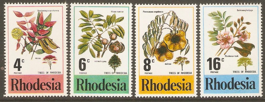 Rhodesia 1976 Trees Set. SG533-SG536.